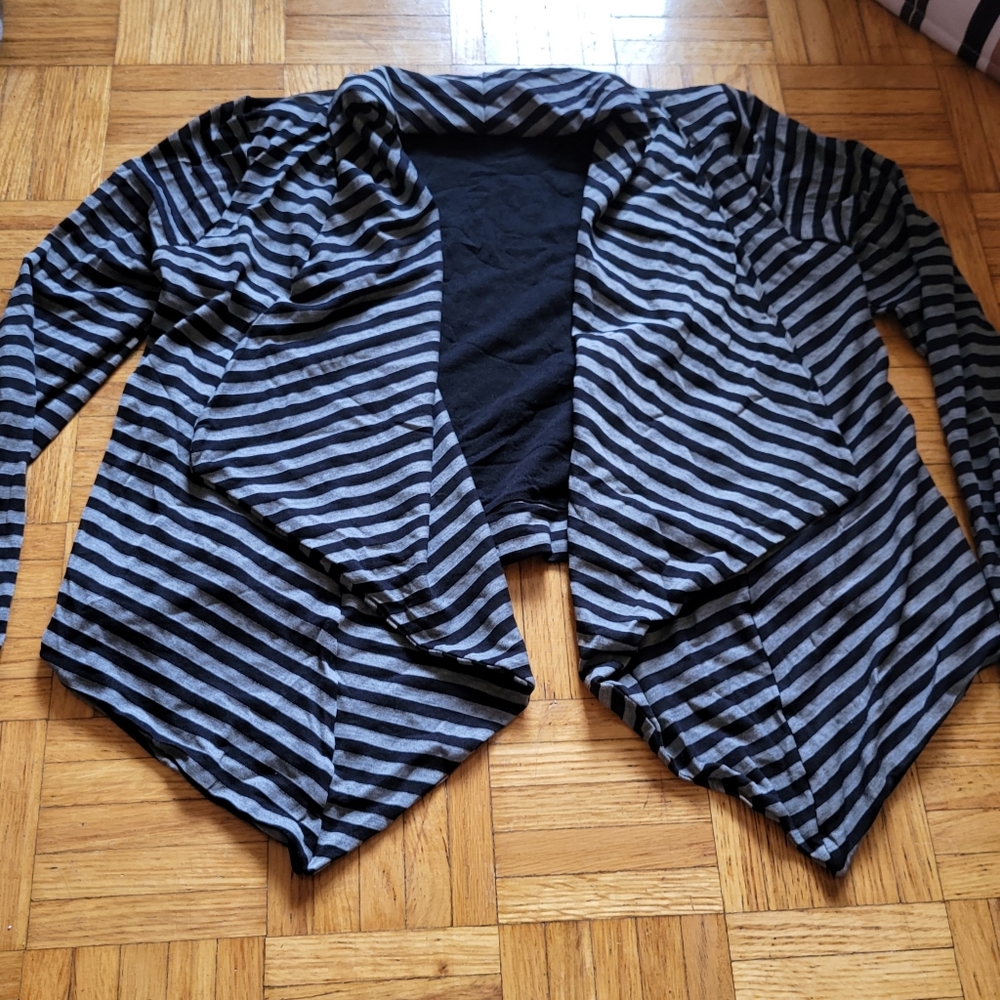 Metalicus Striped Drape Cardigan – Australian Brand, OS (Fits S/M)